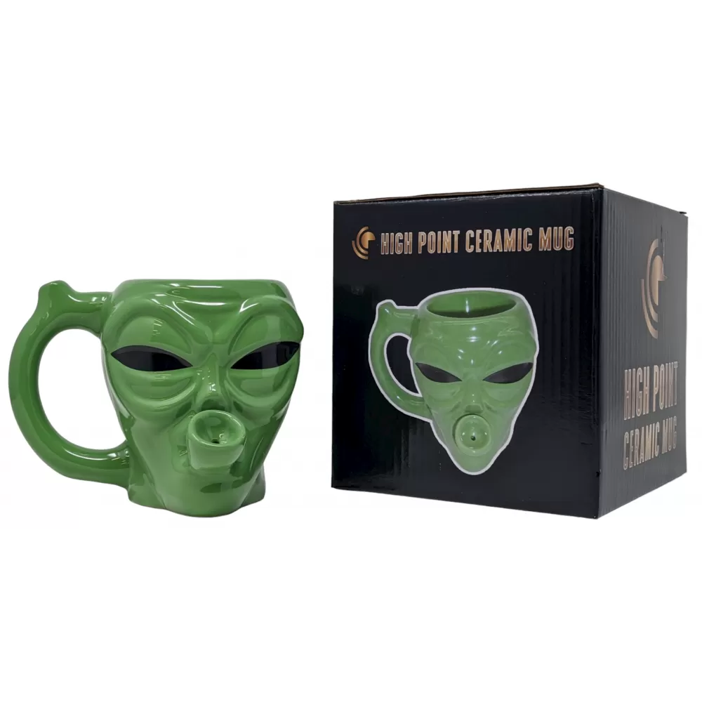 High Point Ceramic Alien Mug Hand Pipe