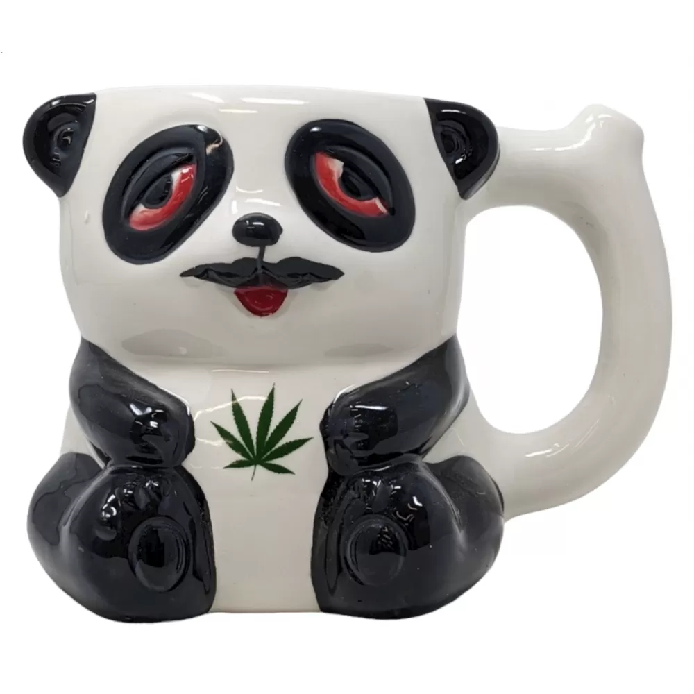 High Point Ceramic Stoned Panda Mug Hand Pipe