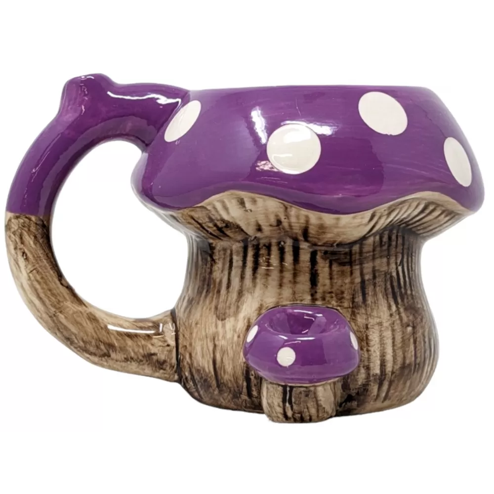 High Point Ceramic Red Mushroom Mug Hand Pipe