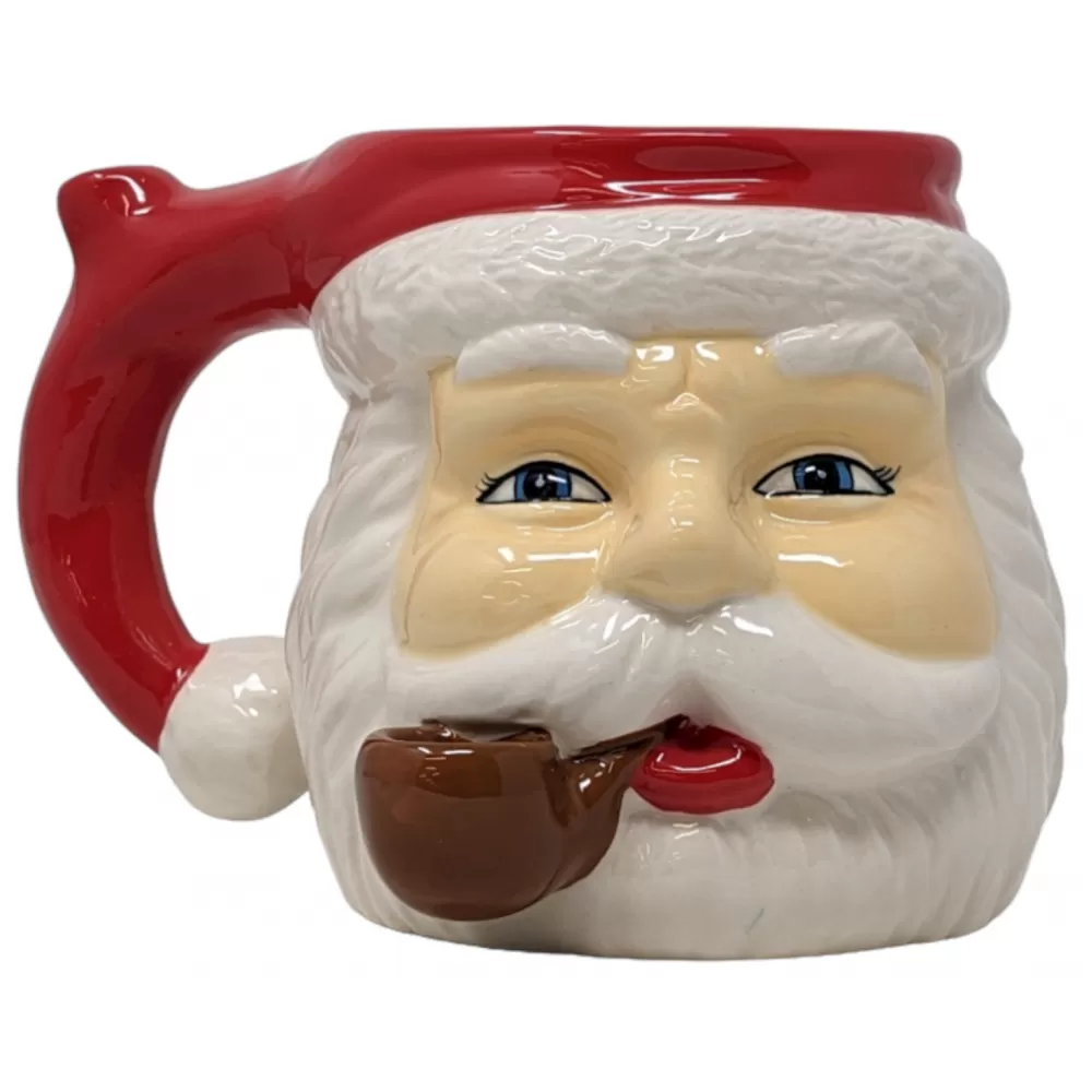 High Point Ceramic Red Santa Wake & Bake Mug Hand Pipe