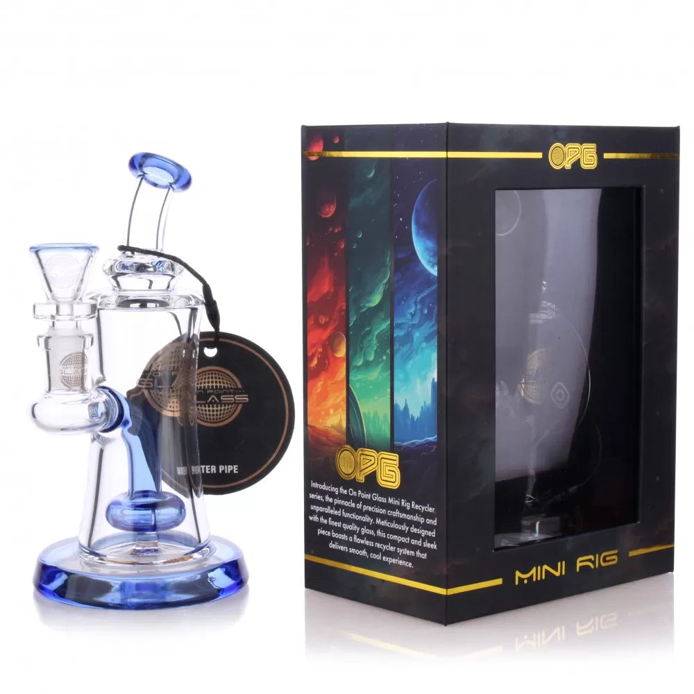 On Point Glass - 5" Pocket Puddle W/ Matrix Perc Mini Water Pipe