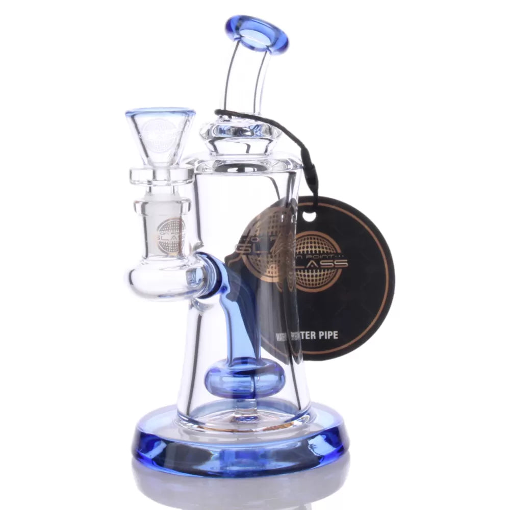 On Point Glass - 5" Pocket Puddle W/ Matrix Perc Mini Water Pipe