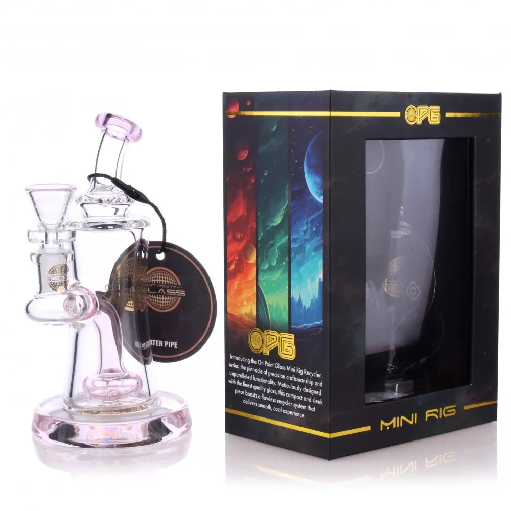 On Point Glass - 5" Pocket Puddle W/ Matrix Perc Mini Water Pipe