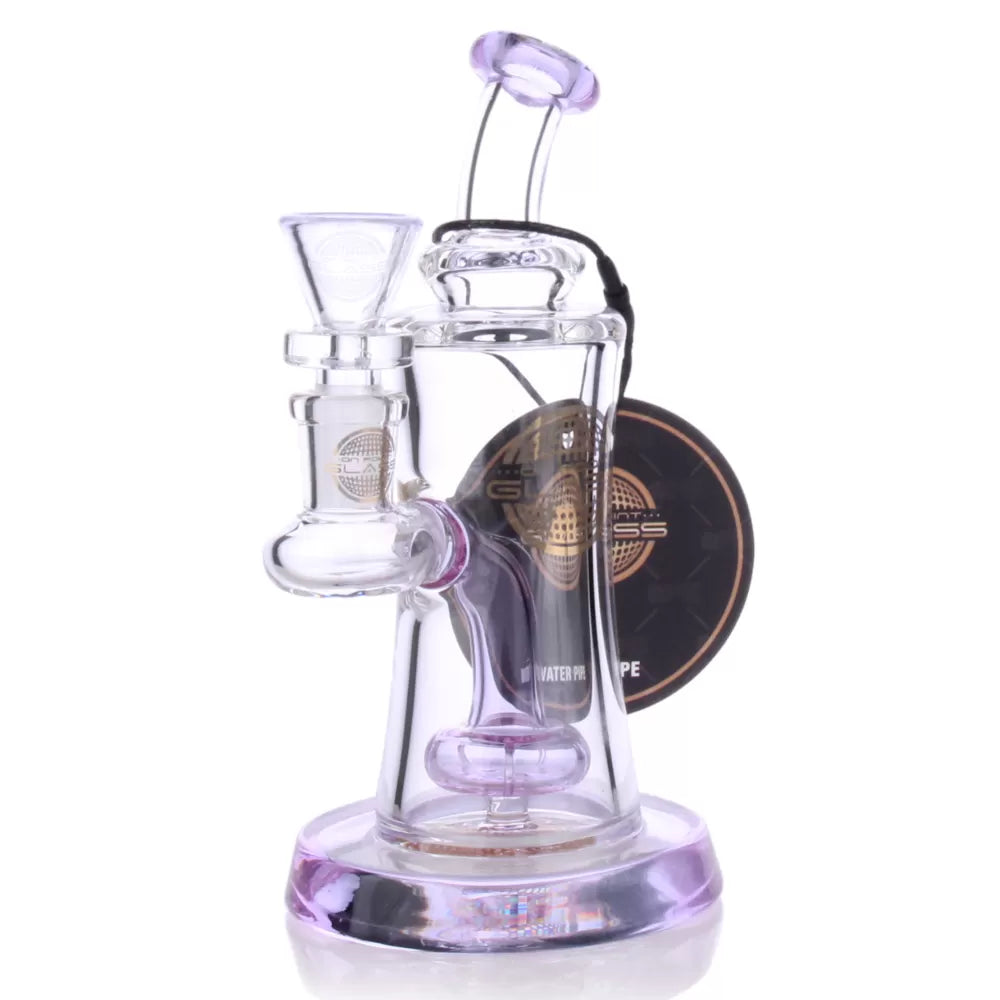 On Point Glass - 5" Pocket Puddle W/ Matrix Perc Mini Water Pipe