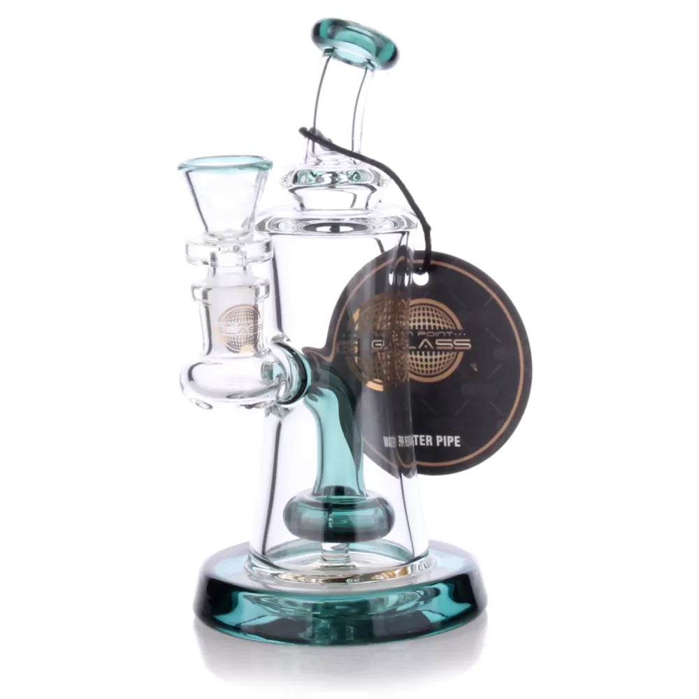 On Point Glass - 5" Pocket Puddle W/ Matrix Perc Mini Water Pipe