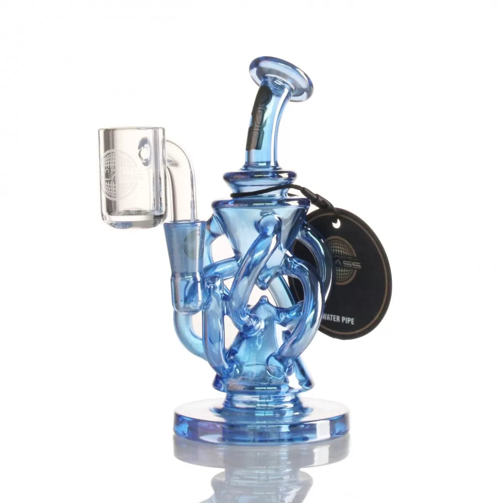 OPG - Mini Rig Series - 5" Scalene Inverted Pyramid Recycler W/ Banger Mini Rig