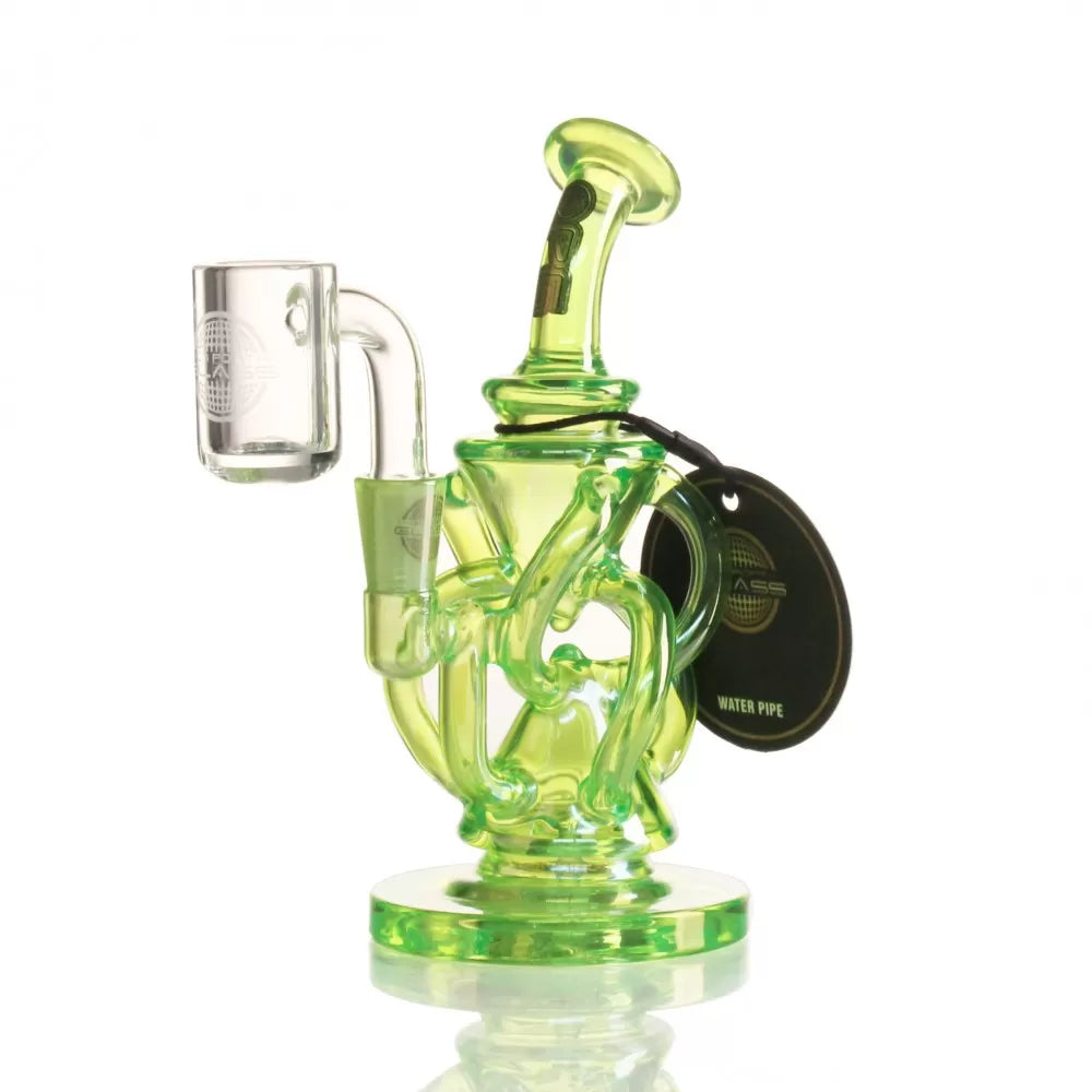 OPG - Mini Rig Series - 5" Scalene Inverted Pyramid Recycler W/ Banger Mini Rig