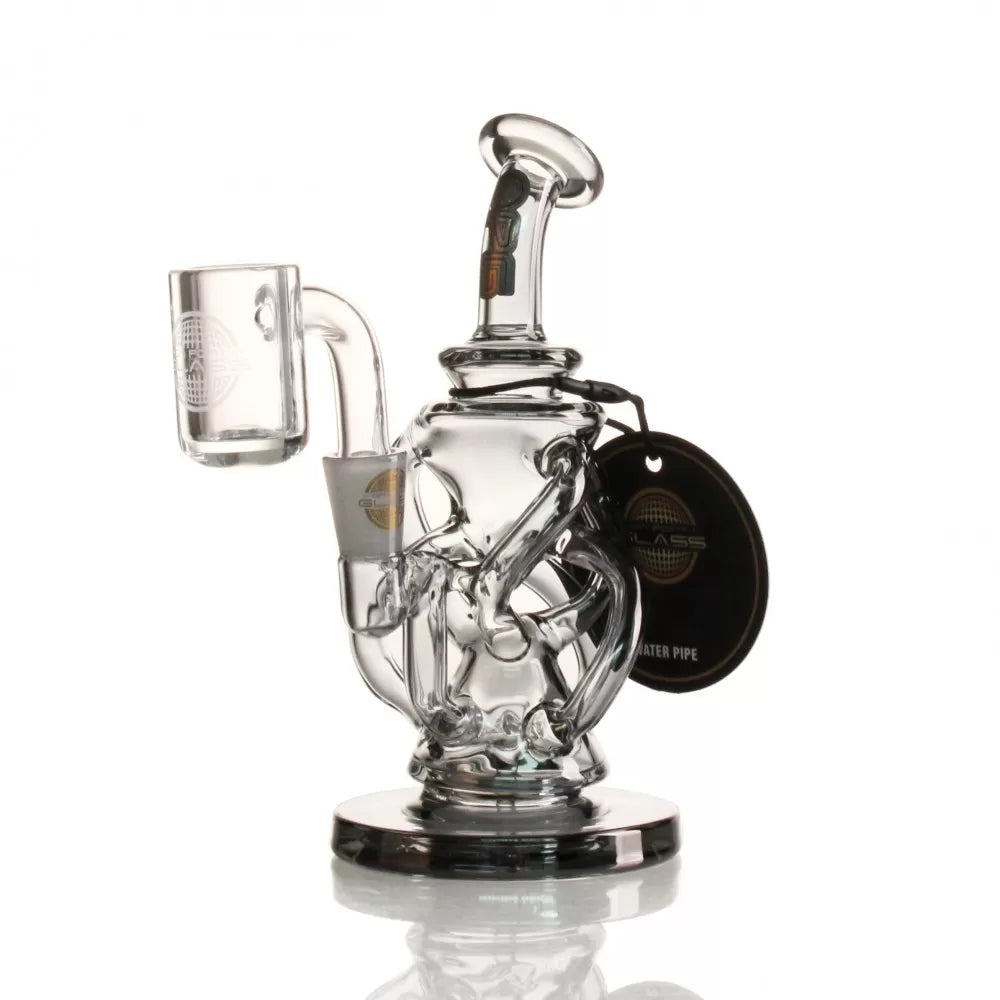 OPG - Mini Rig Series - 5" Scalene Inverted Pyramid Recycler W/ Banger Mini Rig