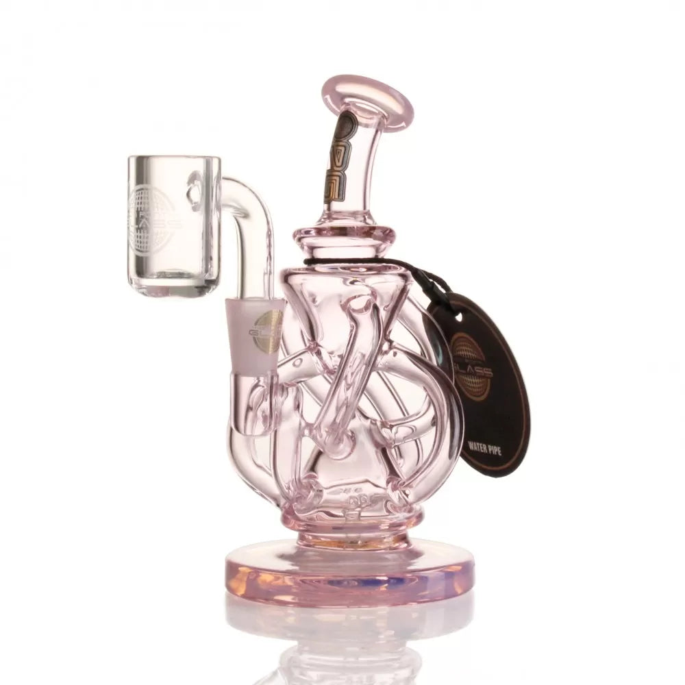 OPG - Mini Rig Series - 5" Scalene Inverted Pyramid Recycler W/ Banger Mini Rig